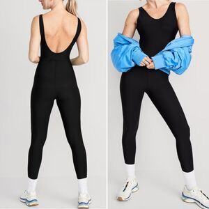Old Navy Active PowerSoft Sleeveless 7/8 Bodysuit Unitard Blackjack Size Medium